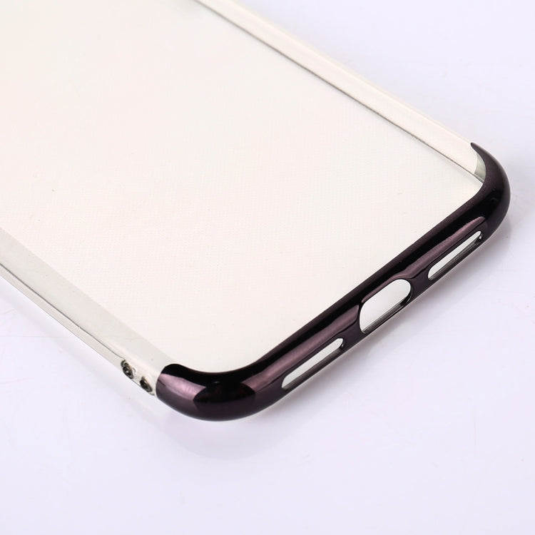 For iPhone XR Three Sections Electroplating Side TPU Protective Back Case