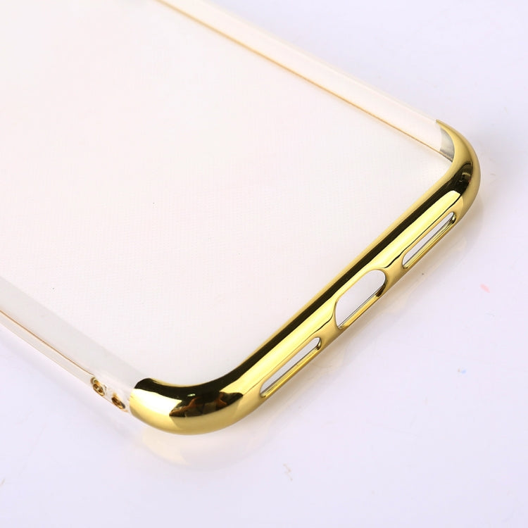 For iPhone XR Three Sections Electroplating Side TPU Protective Back Case
