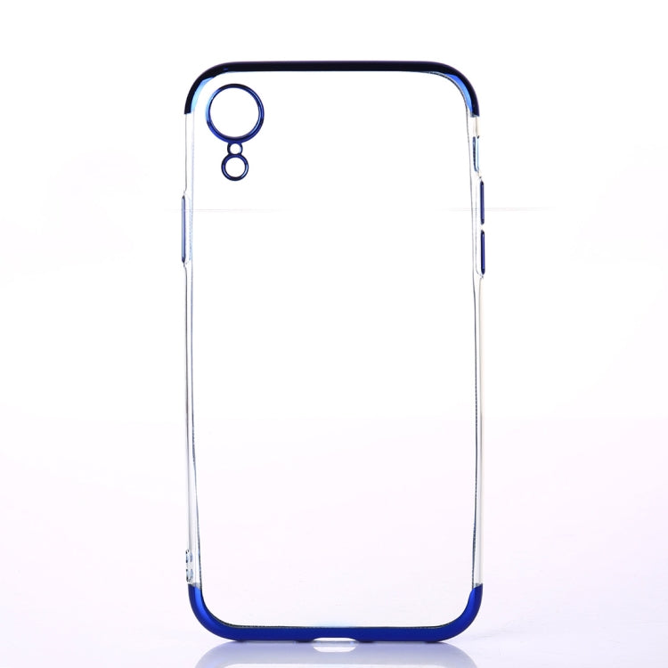 For iPhone XR Three Sections Electroplating Side TPU Protective Back Case