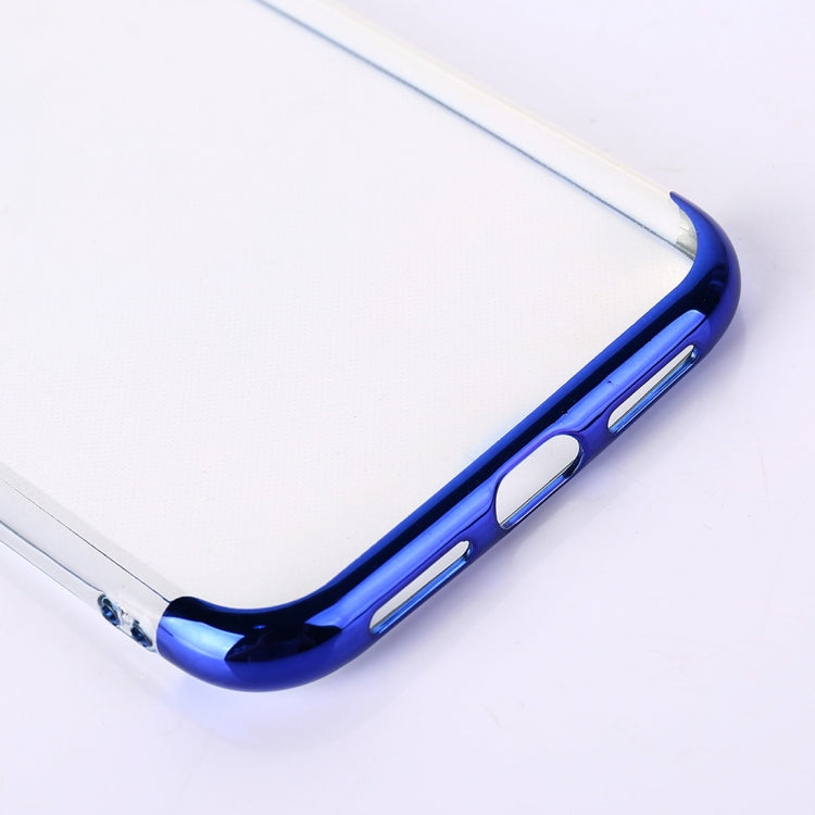 For iPhone XR Three Sections Electroplating Side TPU Protective Back Case