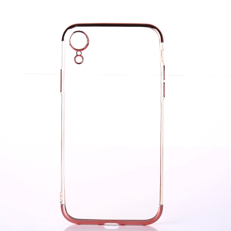 For iPhone XR Three Sections Electroplating Side TPU Protective Back Case