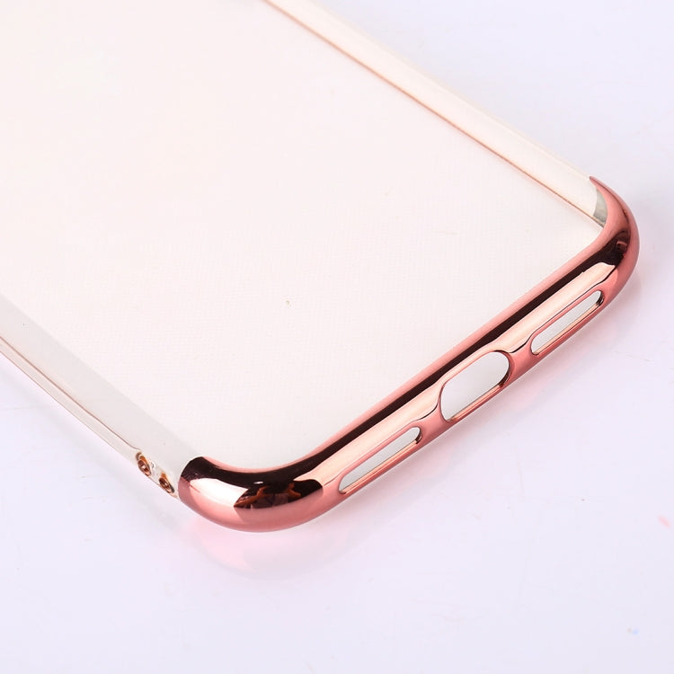 For iPhone XR Three Sections Electroplating Side TPU Protective Back Case