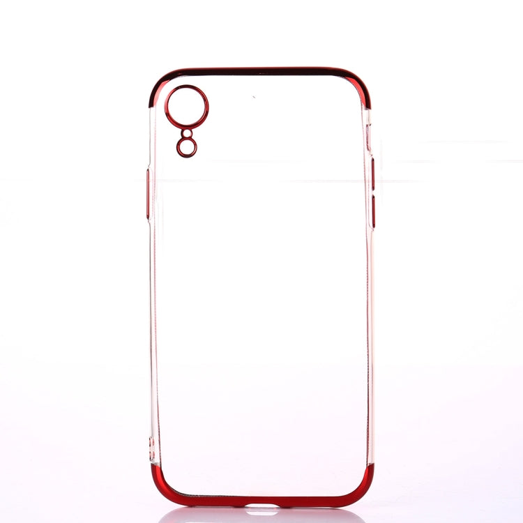For iPhone XR Three Sections Electroplating Side TPU Protective Back Case