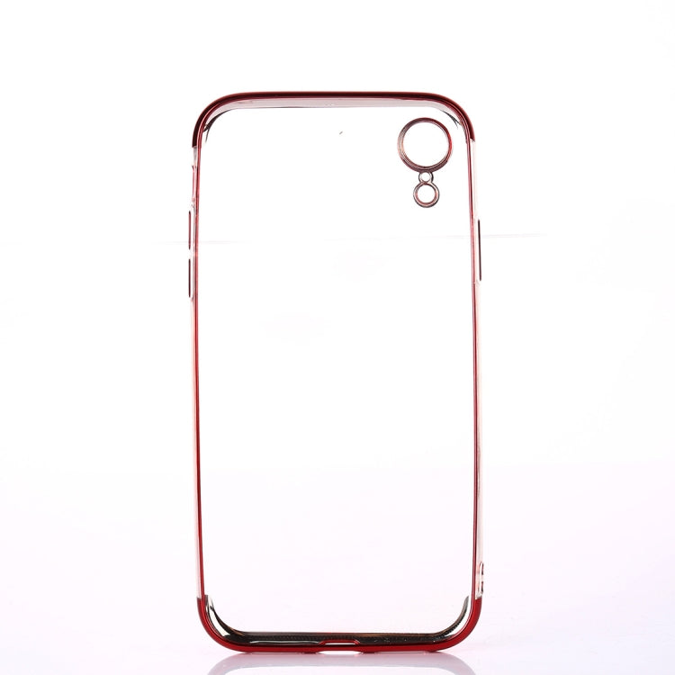 For iPhone XR Three Sections Electroplating Side TPU Protective Back Case