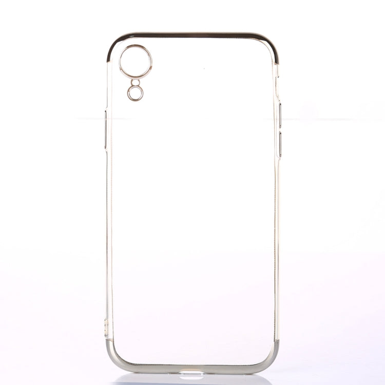 For iPhone XR Three Sections Electroplating Side TPU Protective Back Case