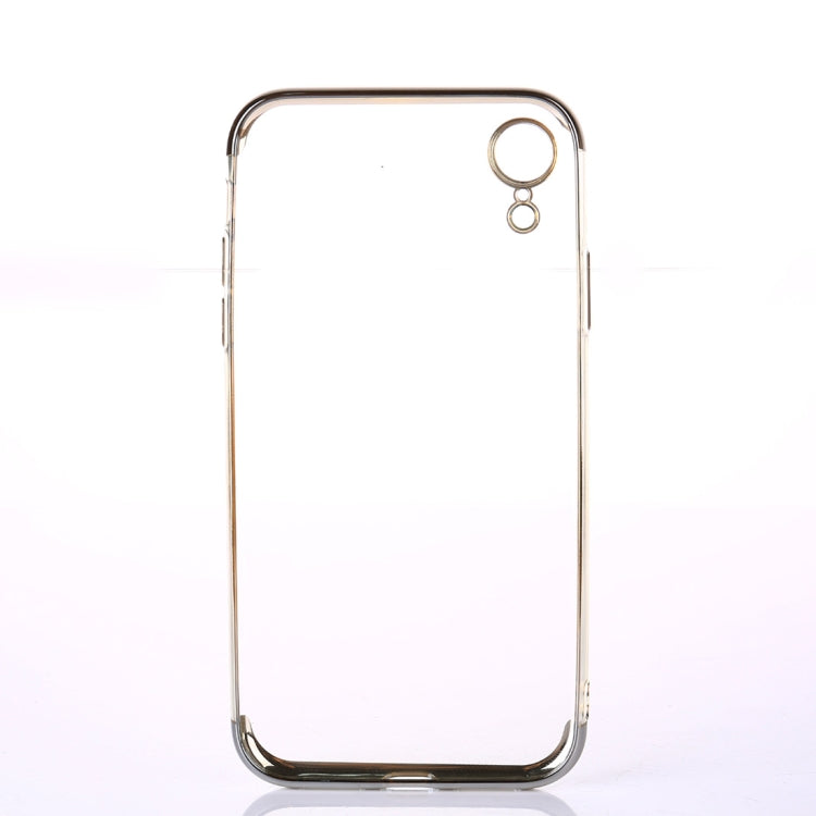 For iPhone XR Three Sections Electroplating Side TPU Protective Back Case