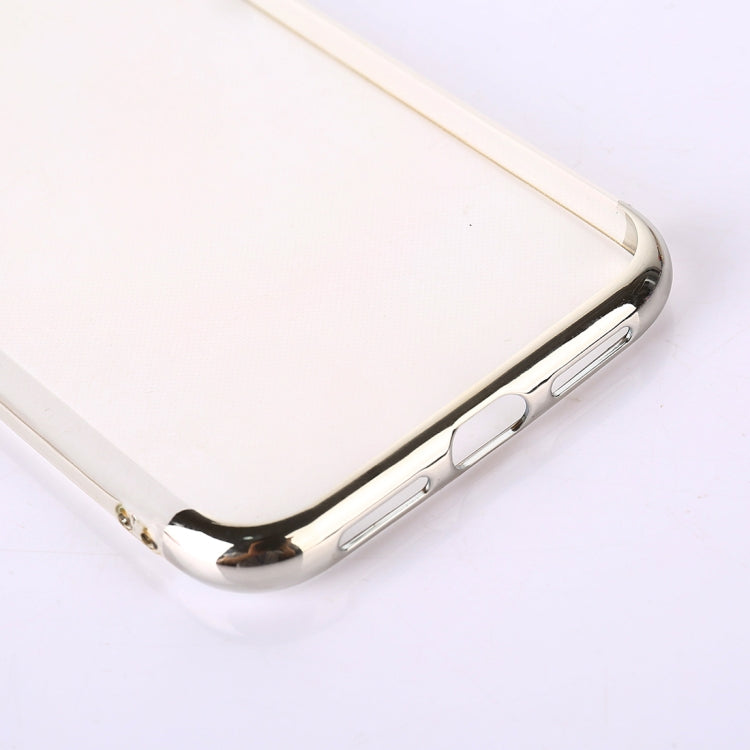 For iPhone XR Three Sections Electroplating Side TPU Protective Back Case
