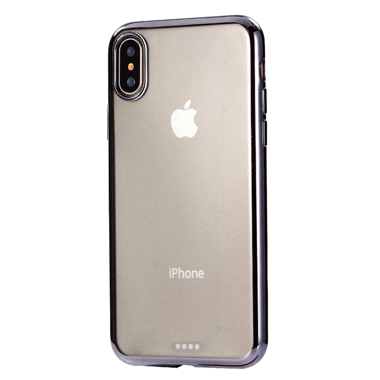 For iPhone X / XS Ultra-thin Electroplating Soft TPU Protective Back Cover Case