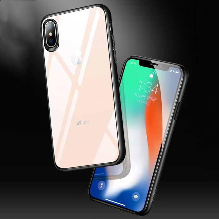 For iPhone X / XS TOTUDESIGN Ultra-thin TPU + PC + Mirror Case(Black)