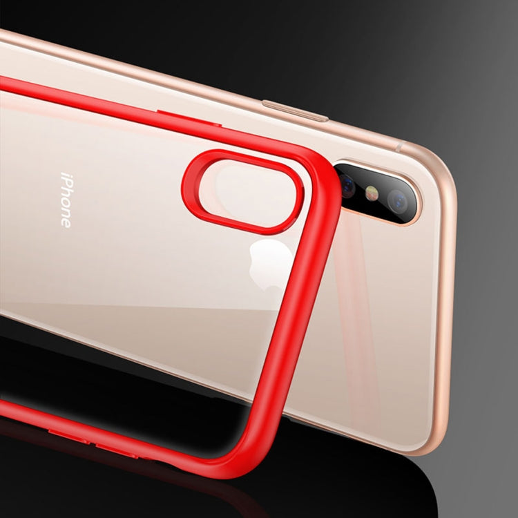For iPhone X / XS TOTUDESIGN Ultra-thin TPU + PC + Mirror Case(Black)