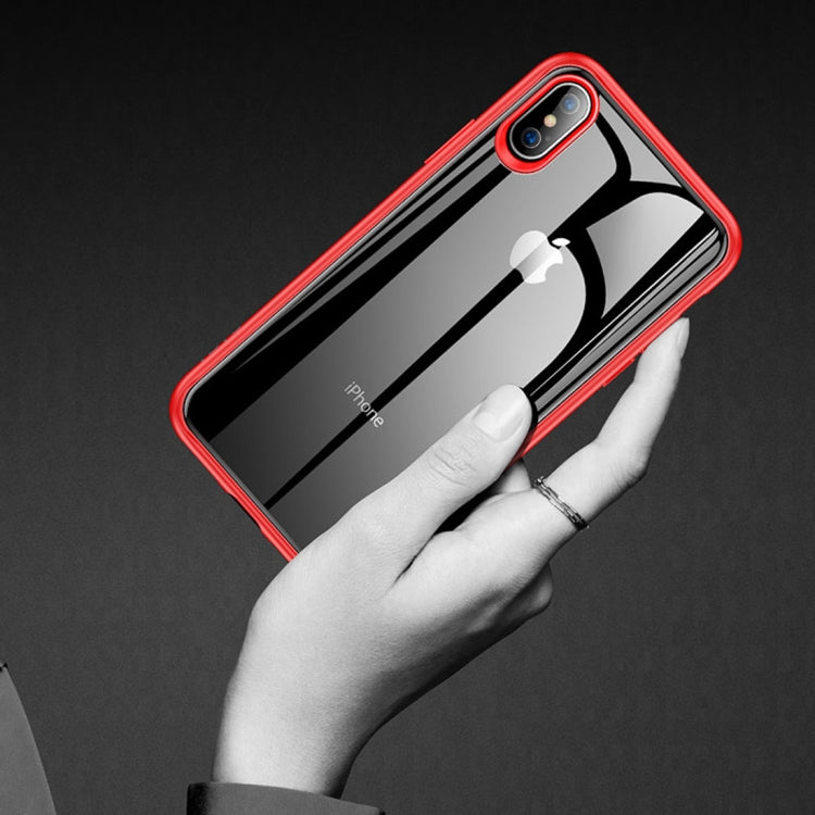 For iPhone X / XS TOTUDESIGN Ultra-thin TPU + PC + Mirror Case(Black)