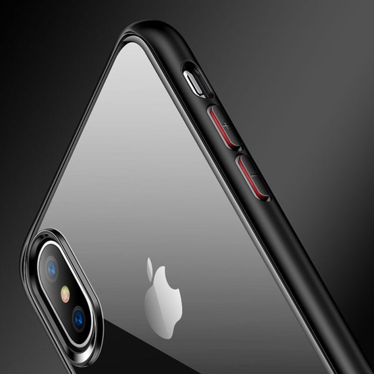 For iPhone X / XS TOTUDESIGN Ultra-thin TPU + PC + Mirror Case(Black)