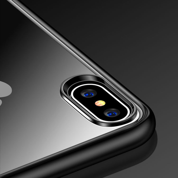 For iPhone X / XS TOTUDESIGN Ultra-thin TPU + PC + Mirror Case(Black)