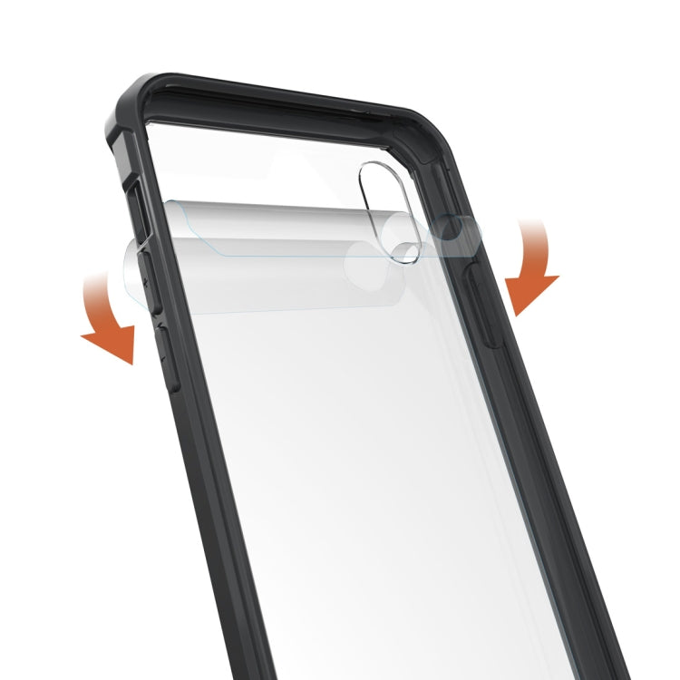 For iPhone X / XS Acrylic + TPU Shockproof Transparent Armor Case