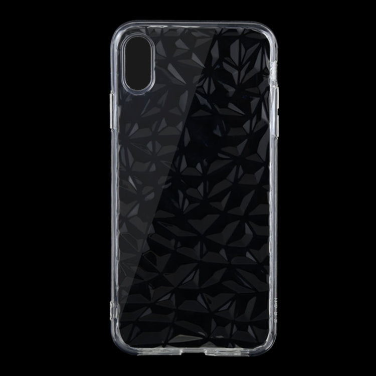 For iPhone X / XS 50pcs0.75mm Diamond Texture Transparent TPU Case