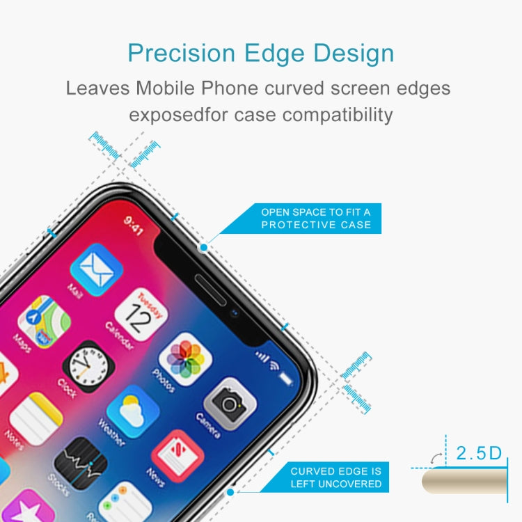 For iPhone XS / X 100pcs 9H 2.5D Tempered Glass Film