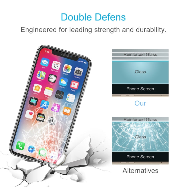For iPhone XS / X 100pcs 9H 2.5D Tempered Glass Film