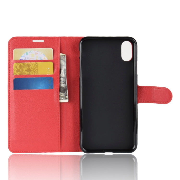 For iPhone X / XS Litchi Texture Horizontal Flip Leather Case  with Wallet & Holder & Card Slots