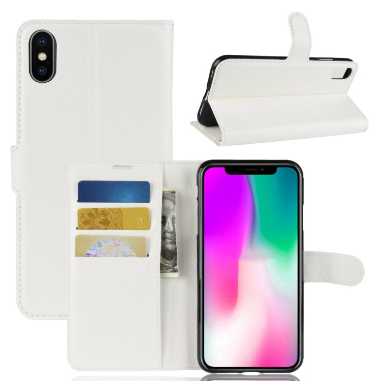 For iPhone X / XS Litchi Texture Horizontal Flip Leather Case  with Wallet & Holder & Card Slots