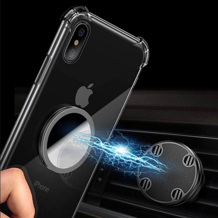 For iPhone X / XS TOTUDESIGN TPU Case with Magnetic Holder(Transparent)