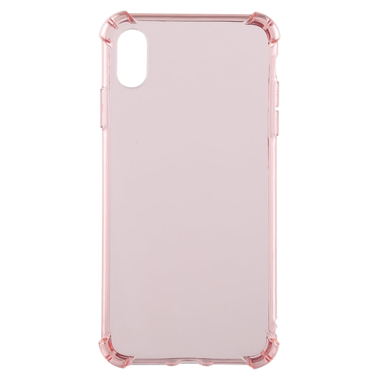 For iPhone X / XS 50pcs 0.75mm Dropproof Transparent TPU Case(Pink)