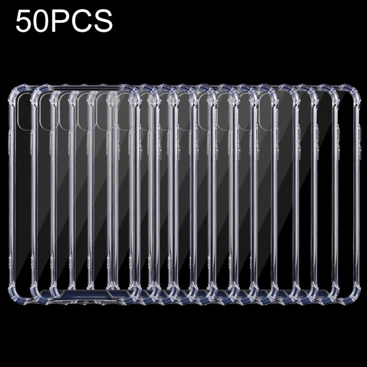 For iPhone X / XS 50pcs 0.75mm Dropproof Transparent TPU Case