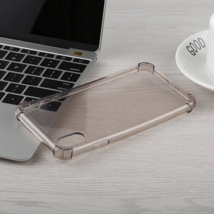For iPhone XS Max 0.75mm Dropproof Transparent TPU Case (Brown)