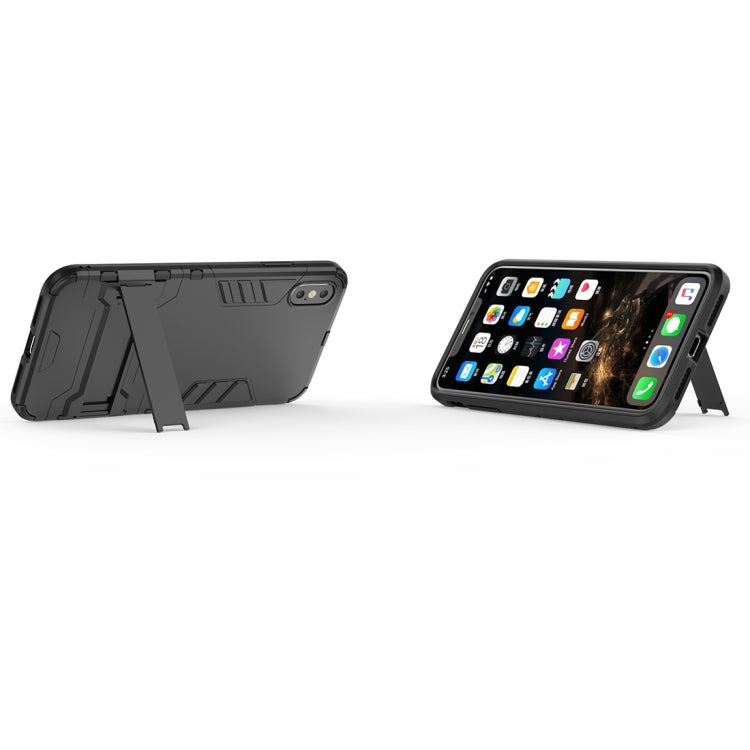 For iPhone XS Max PC + TPU Shockproof Protective Case with Holder