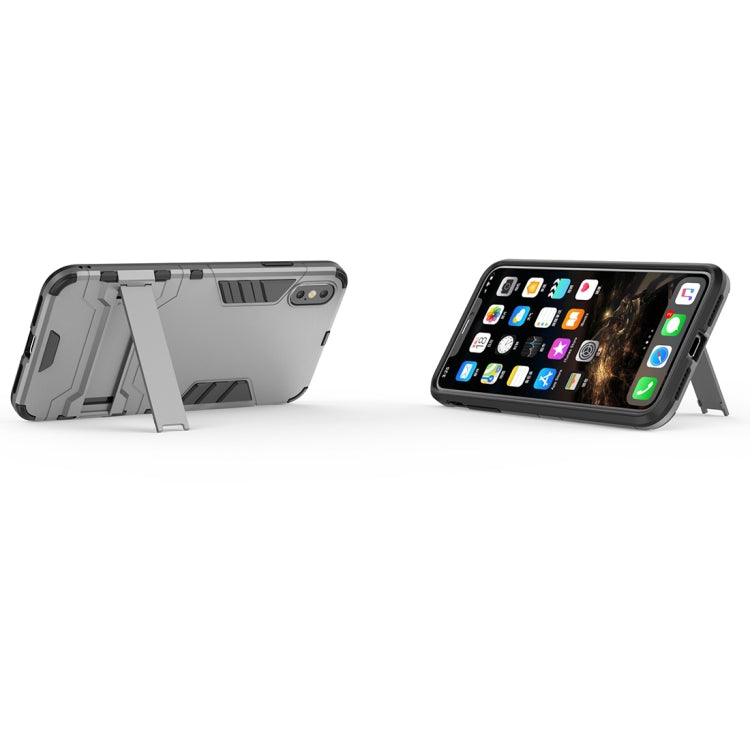 For iPhone XS Max PC + TPU Shockproof Protective Case with Holder