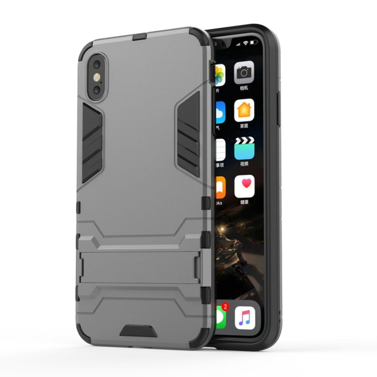 For iPhone XS Max PC + TPU Shockproof Protective Case with Holder