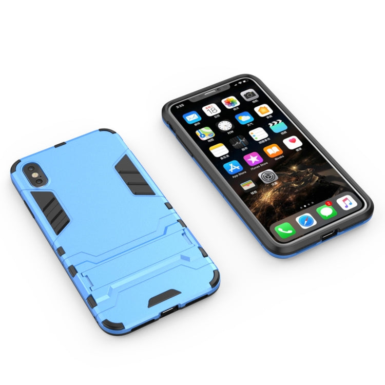 For iPhone XS Max PC + TPU Shockproof Protective Case with Holder