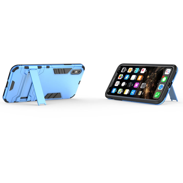 For iPhone XS Max PC + TPU Shockproof Protective Case with Holder