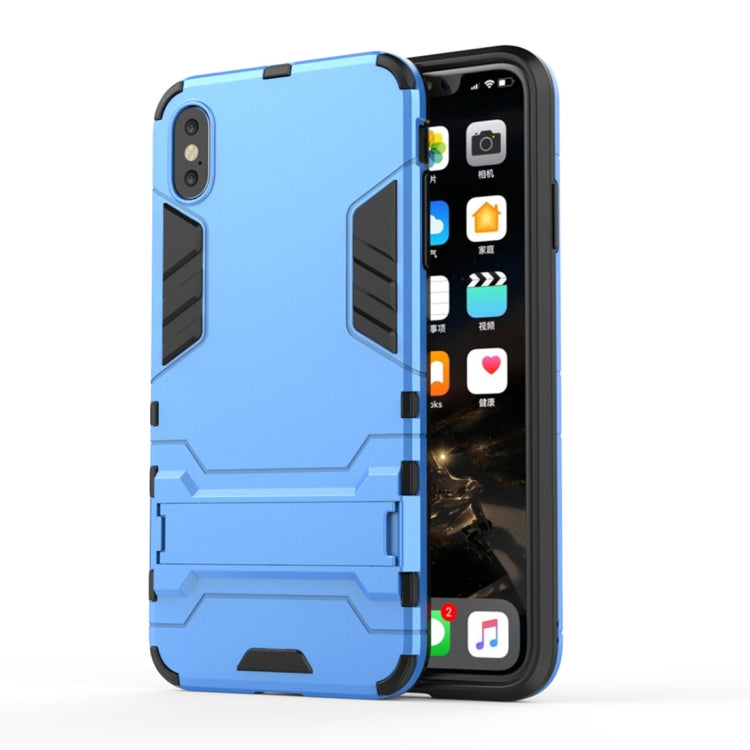 For iPhone XS Max PC + TPU Shockproof Protective Case with Holder
