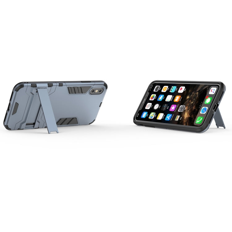 For iPhone XS Max PC + TPU Shockproof Protective Case with Holder