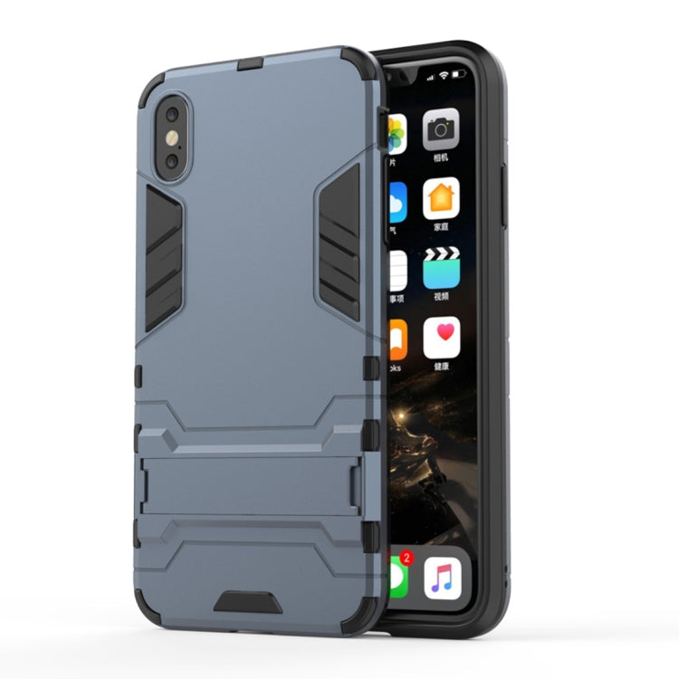 For iPhone XS Max PC + TPU Shockproof Protective Case with Holder