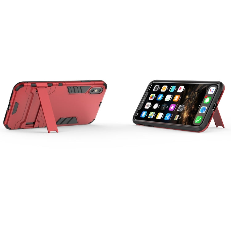 For iPhone XS Max PC + TPU Shockproof Protective Case with Holder