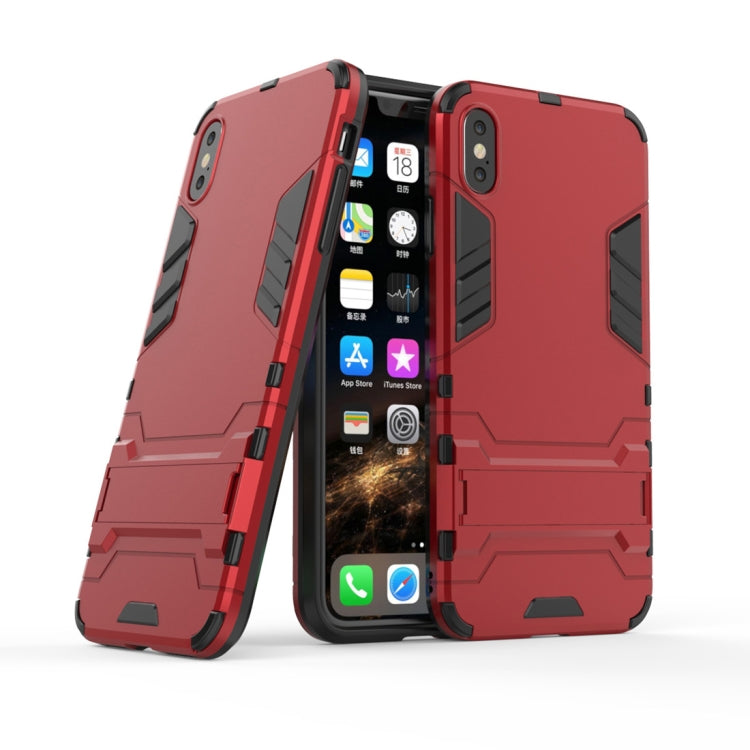 For iPhone XS Max PC + TPU Shockproof Protective Case with Holder