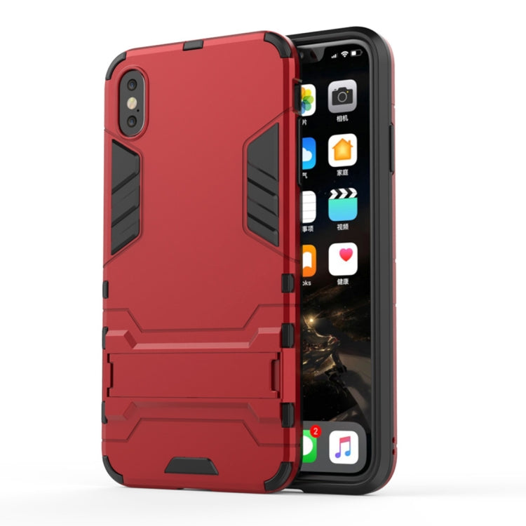 For iPhone XS Max PC + TPU Shockproof Protective Case with Holder
