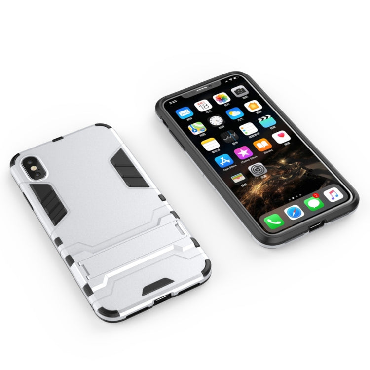 For iPhone XS Max PC + TPU Shockproof Protective Case with Holder