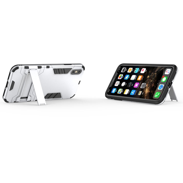 For iPhone XS Max PC + TPU Shockproof Protective Case with Holder