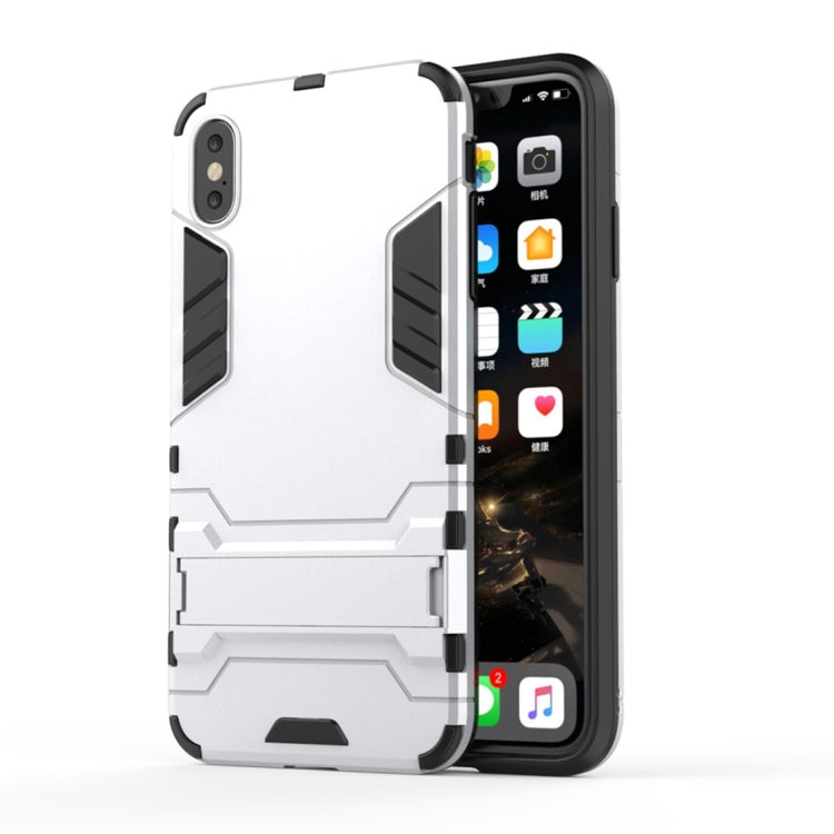 For iPhone XS Max PC + TPU Shockproof Protective Case with Holder