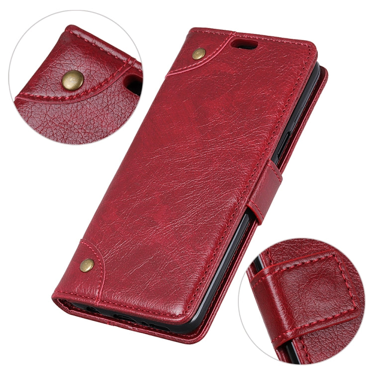 For iPhone XS Max Copper Buckle Nappa Texture Horizontal Flip Leather Case with Holder & Card Slots & Wallet