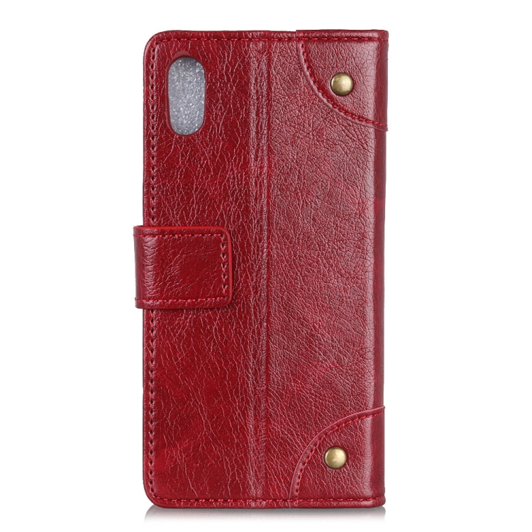 For iPhone XS Max Copper Buckle Nappa Texture Horizontal Flip Leather Case with Holder & Card Slots & Wallet