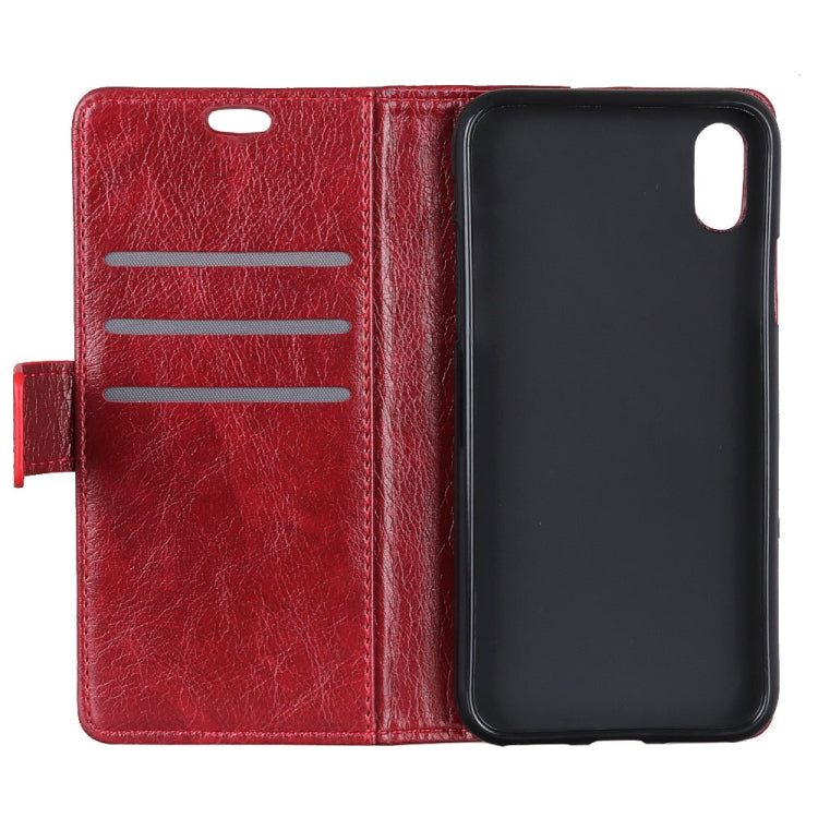 For iPhone XS Max Copper Buckle Nappa Texture Horizontal Flip Leather Case with Holder & Card Slots & Wallet