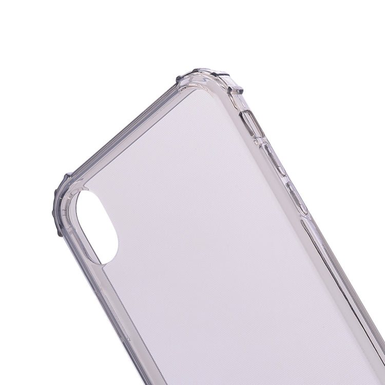 For iPhone XS Max Simple Style TPU Shockproof Protective Back Case (Grey)