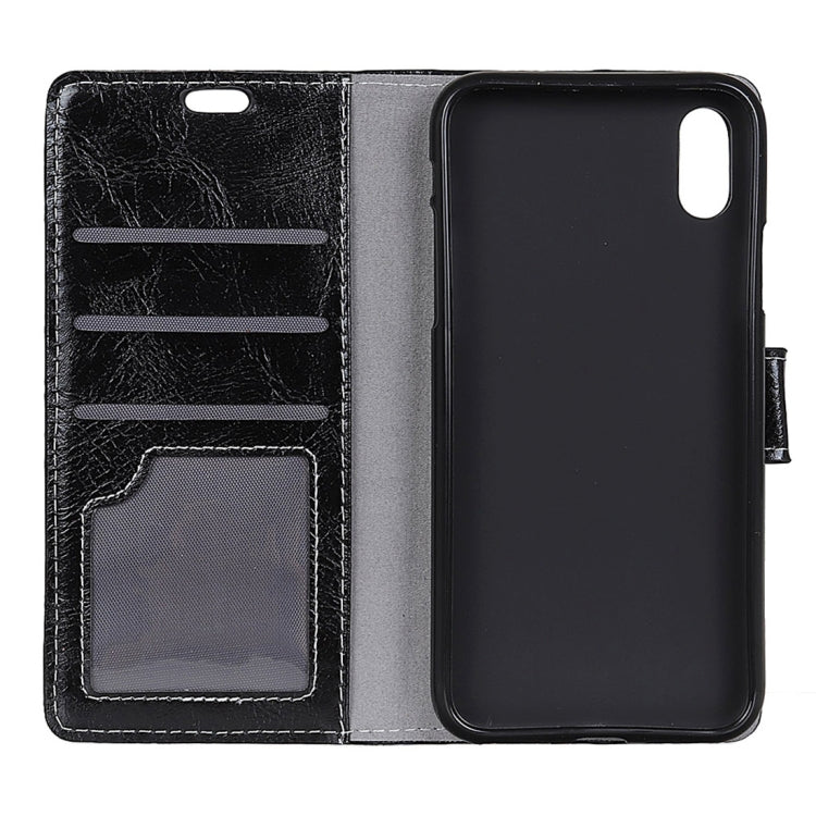For iPhone XS Max Retro Crazy Horse Texture Horizontal Flip Leather Case with Holder & Card Slots & Photo Frame