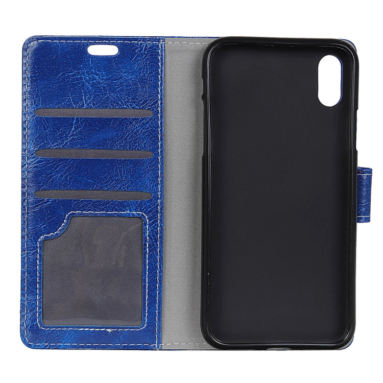 For iPhone XS Max Retro Crazy Horse Texture Horizontal Flip Leather Case with Holder & Card Slots & Photo Frame