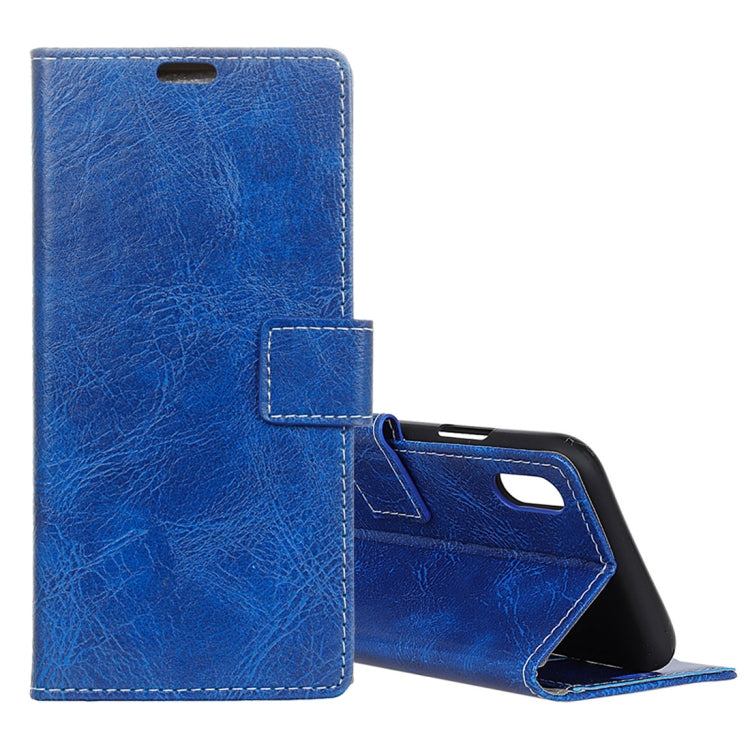 For iPhone XS Max Retro Crazy Horse Texture Horizontal Flip Leather Case with Holder & Card Slots & Photo Frame