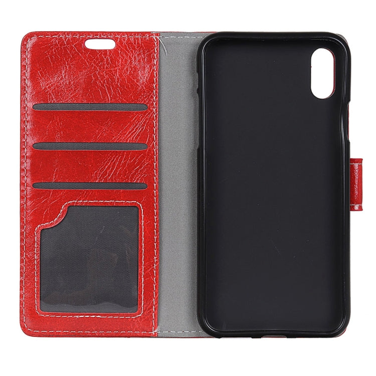 For iPhone XS Max Retro Crazy Horse Texture Horizontal Flip Leather Case with Holder & Card Slots & Photo Frame