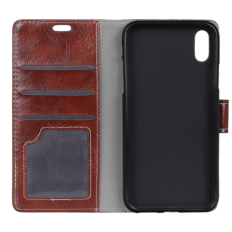 For iPhone XS Max Retro Crazy Horse Texture Horizontal Flip Leather Case with Holder & Card Slots & Photo Frame